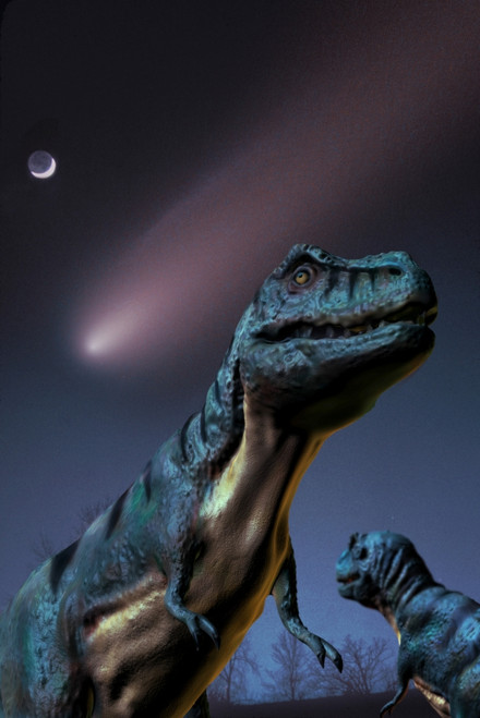 Asteroid and Dinosaurs, Illustration Poster Print by Spencer Sutton/Science Source - Item # VARSCIJB2285