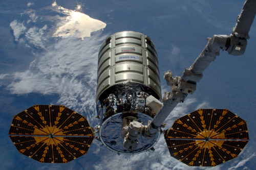 Cargo Craft Released by the ISS Poster Print by Science Source