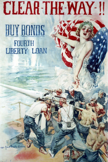 WWI, 4th Liberty Loan Drive, 1918 Poster Print by Science Source