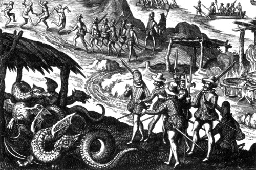 Native Americans Roasting Dragons Poster Print by Science Source - Item # VARSCIBY0501