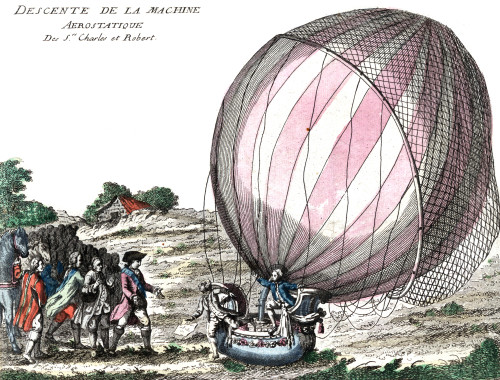 First Manned Hydrogen Balloon Flight, 1783 Poster Print by Science Source - Item # VARSCIBW0715