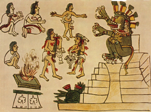 Aztec Priests Appease Mictlantecuhtli, Aztec God of Death Poster Print by Science Source - Item # VARSCIBV1504