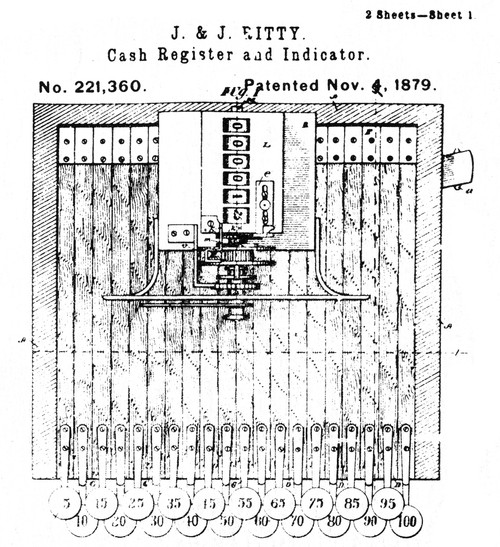 Ritty Brothers Cash Register Patent, 1879 Poster Print by Science Source - Item # VARSCIJA0768
