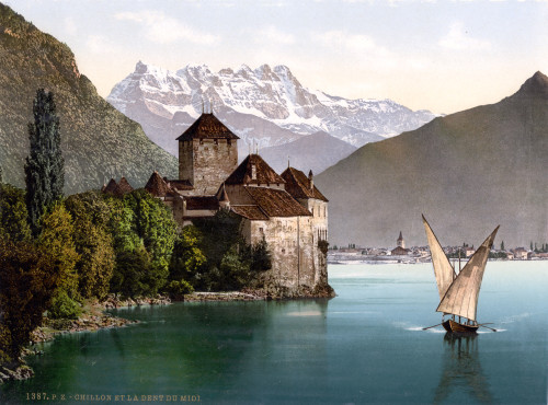 Chillon Castle, Switzerland, 1890s Poster Print by Science Source - Item # VARSCIJA7163