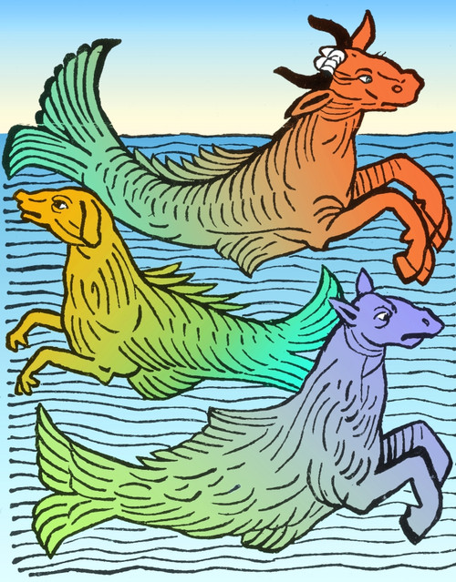 Legendary Sea Creatures, 15th Century Poster Print by Science Source - Item # VARSCIBY7025