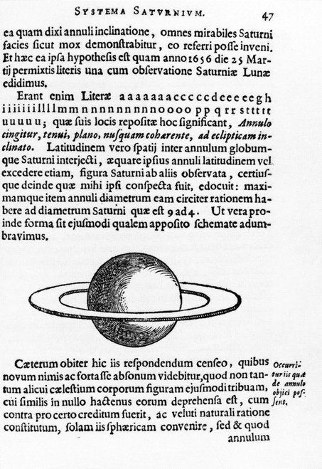 Saturn's Rings Observed by Christian Huygens, 1659 Poster Print by Science Source - Item # VARSCIBV5472