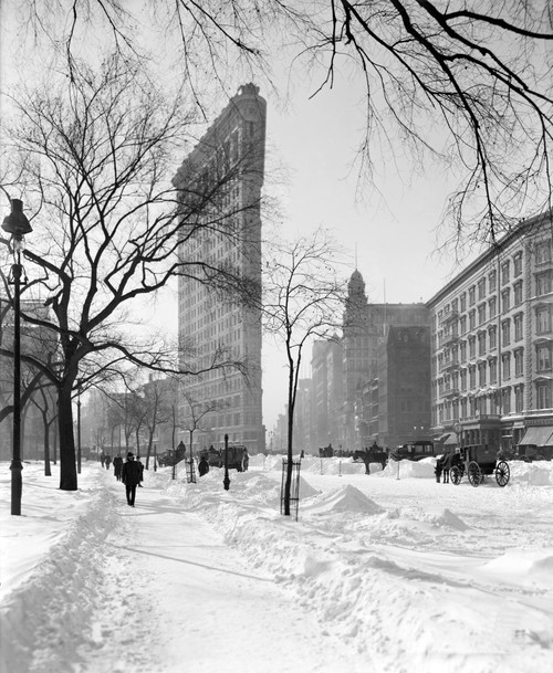 NYC, Flatiron Building After Snowstorm, 1905 Poster Print by Science Source - Item # VARSCIJB4523