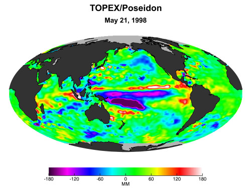 El Ni�?_�?_o, Sea Surface Height, 1998 Poster Print by Science Source - Item # VARSCIJE7759