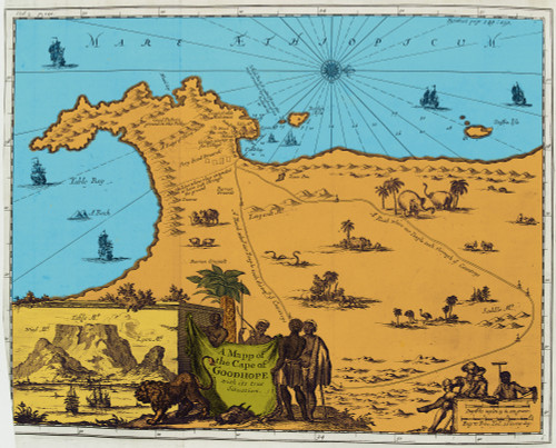 Map of Cape of Good Hope, South Africa, 1744 Poster Print by Science Source - Item # VARSCIJB3620