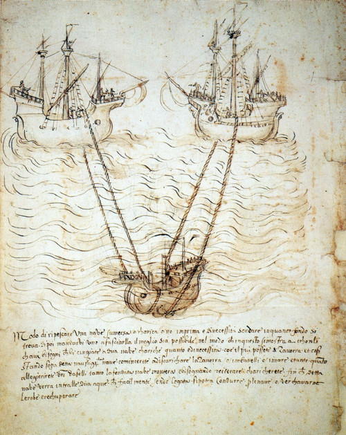Sienese Invention for Raising Sunken Ship Poster Print by Science Source - Item # VARSCIJA0745
