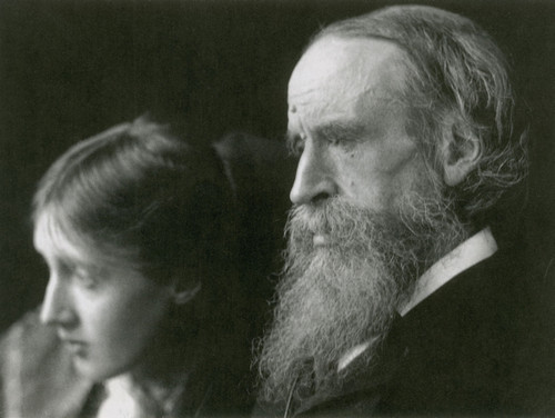 Virginia Woolf with her Father Poster Print by Science Source
