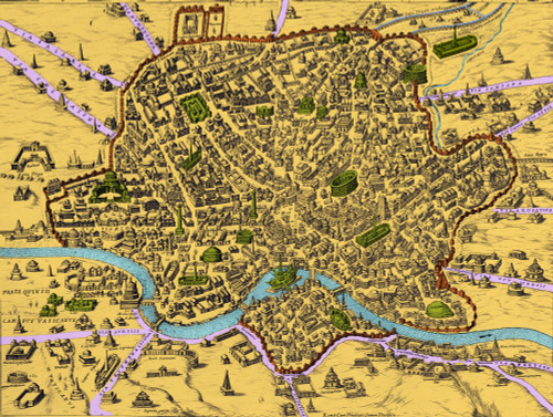 Map of Rome, 1500s Poster Print by Science Source - Item # VARSCIBZ4140