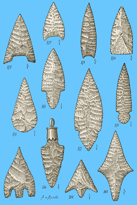 Neolithic and Bronze Age Arrowheads, Artwork Poster Print by Science Source - Item # VARSCIJB4997