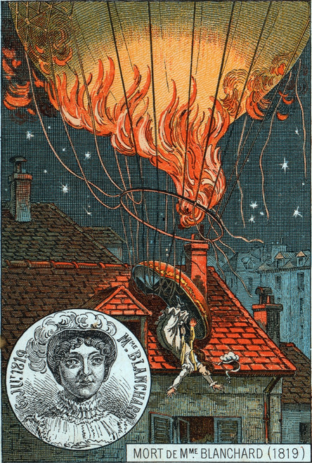 Death of Sophie Blanchard, 1819 Poster Print by Science Source