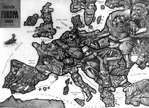 WWI, Satirical War Map of Europe, 1914 Poster Print by Science Source - Item # VARSCIBZ5170