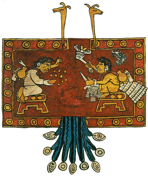 Oxomoo and Cipactonal, Aztec Adam and Eve, Codex Borbonicus Poster Print by Science Source