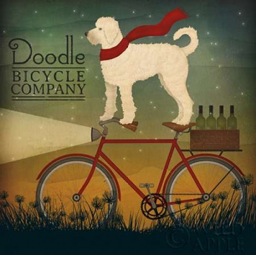 White Doodle on Bike Summer Poster Print by Ryan Fowler - Item # VARPDX31276HR