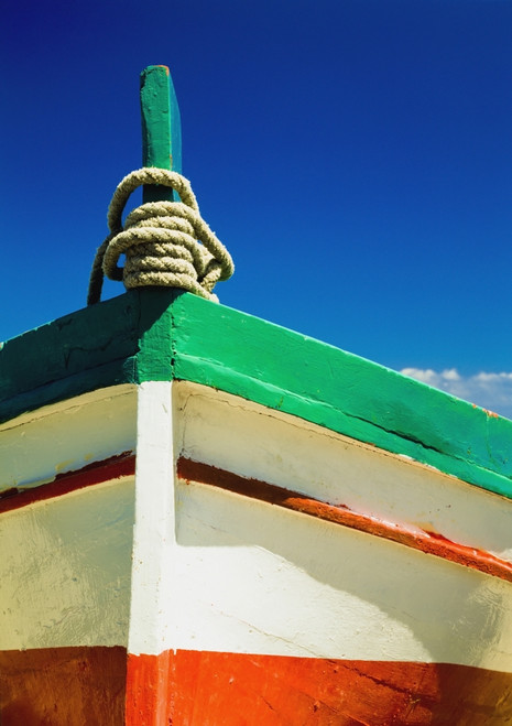 Close Up Of Bow Of Fishing Boat Painted With Italian Colors PosterPrint - Item # VARDPI1893499