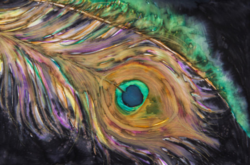 Painting of a colourful feather PosterPrint - Item # VARDPI12268187