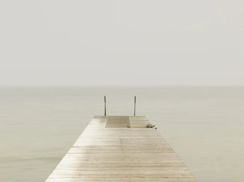 Wooden Pier On Misty Lake At Dawn PosterPrint - Item # VARDPI1891270