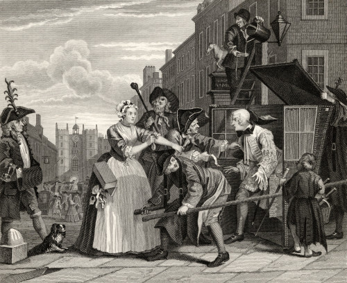 The Rakes Progress Arrested For Debt As Going To Court From The Original Picture By Hogarth From The Works Of Hogarth Published London 1833 PosterPrint - Item # VARDPI1861992