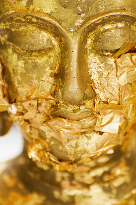 Gold Leaf Offerings On Statue At Wat Phra Kaew Temple PosterPrint - Item # VARDPI1891351