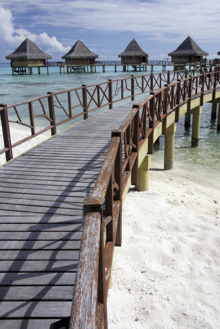 Walkway To Holiday Huts Over Lagoon PosterPrint - Item # VARDPI1892479
