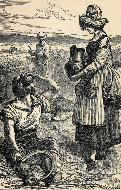 19Th Century Field Workers Reaping Wheat Harvest PosterPrint - Item # VARDPI1857451