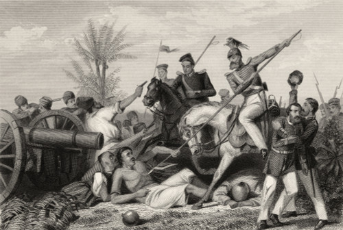 Capture Of A Gun At Banda From The History Of The Indian Mutiny Published 1858 PosterPrint - Item # VARDPI1861593