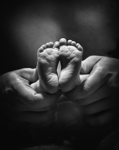 Adult Hands Holding Bare Baby Feet PosterPrint - Item # VARDPI1874994