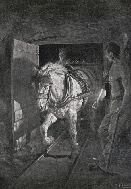 The Coal Strike Scene In A Coal Mine From The Book The Year 1912 Illustrated Published London 1913 PosterPrint - Item # VARDPI1862214