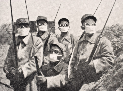 French Soldiers Wearing Gas Mask In 1915 From The War Illustrated Album Deluxe Published London 1916 PosterPrint - Item # VARDPI1855322