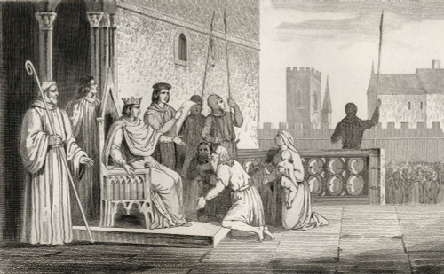Louis X The Headstrong Or The Stubborn 1289 To 1316 Emancipates The Serfs From Histoire De France By Colart Published Circa 1840 PosterPrint - Item # VARDPI1861247