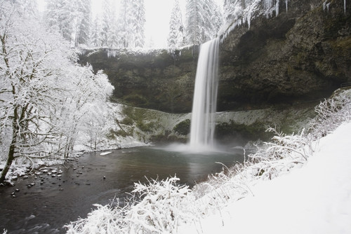 Waterfall In Winter PosterPrint