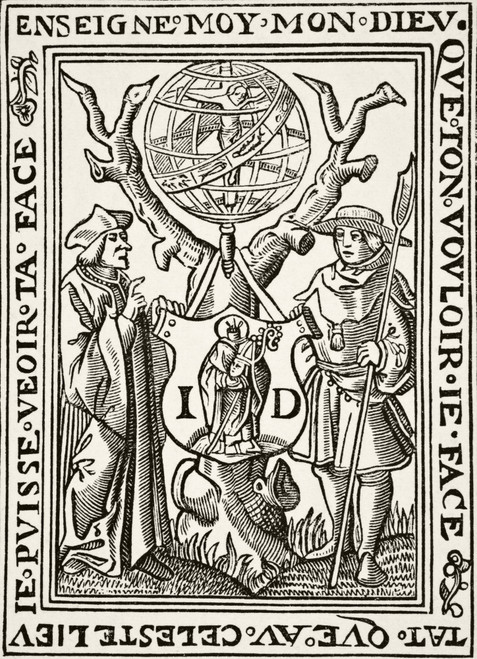 The Marque Of Jehan St Denis Parisien Bookseller From Science And Literature In The Middle Ages By Paul Lacroix Published London 1878 PosterPrint - Item # VARDPI1856433