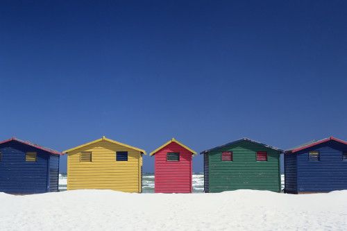 Colourful Beach Huts In Cape Town PosterPrint - Item # VARDPI1888591