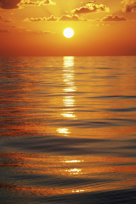 Sunset Over Ocean Horizon PosterPrint