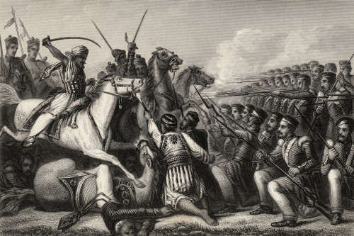 Mutineer Cavalry Attacking An Infantry Square At The Battle Of Cawnpore 1857 From The History Of The Indian Mutiny Published 1858 PosterPrint - Item # VARDPI1861588