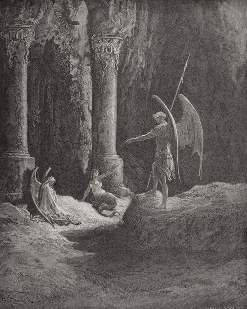 Illustration By Gustave Dore 1832-1883 French Artist And Illustrator For Paradise Lost By John Milton Book Ii Lines 648 And 649 PosterPrint - Item # VARDPI1857084