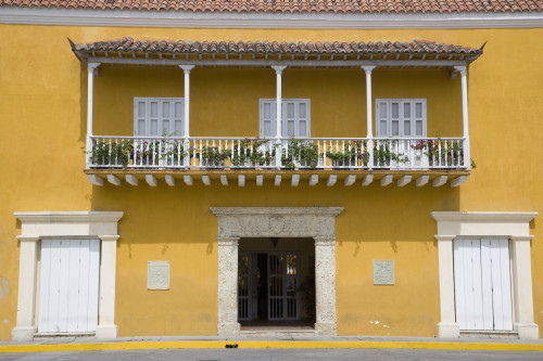 Balconied House At Plaza De La Aduana PosterPrint - Item # VARDPI1916684