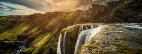 Fresh drinking water, Fargrifoss Waterfall, Eastern Iceland Poster Print by Panoramic Images - Item # VARPPI168731