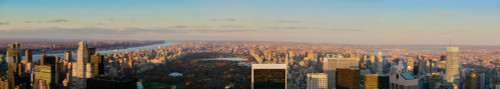 Panoramic view of New York City and Central Park from "Top of the Rock" viewing area at Rockefeller Center, New York City, New York Poster Print by Panoramic Images - Item # VARPPI181784