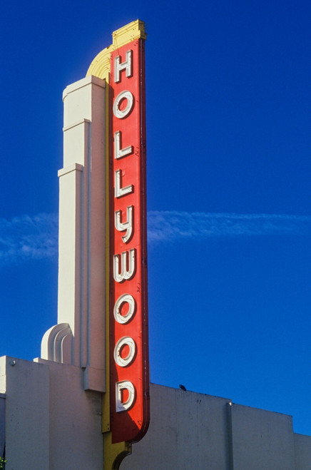 Hollywood sign at the Hollywood Theater in Los Angeles, California Poster Print by Panoramic Images - Item # VARPPI182781