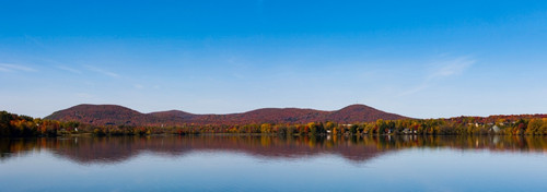 Lake with mountain in the background, Lake Waterloo, Mont Shefford, Waterloo, Quebec, Canada Poster Print by Panoramic Images - Item # VARPPI173925