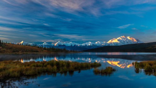 Panoramic view of Mount Denali, previously known as McKinley from Wonder Lake, Denali National Park, Alaska Poster Print by Panoramic Images - Item # VARPPI182381