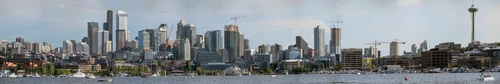 Skylines at the waterfront, Lake Union, Seattle, King County, Washington State, USA Poster Print by Panoramic Images - Item # VARPPI164116