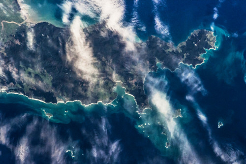 Satellite view of islands of New Zealand Poster Print by Panoramic Images - Item # VARPPI181252