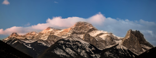 View of snowcapped mountain, Mount Lougheed, Kananaskis Country, Calgary, Alberta, Canada Poster Print by Panoramic Images - Item # VARPPI174135