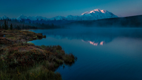 Panoramic view of Mount Denali, previously known as McKinley from Wonder Lake, Denali National Park, Alaska Poster Print by Panoramic Images - Item # VARPPI182369