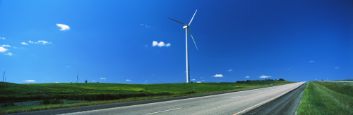 Windmill along US Route 83, North Dakota, USA Poster Print by Panoramic Images - Item # VARPPI154184